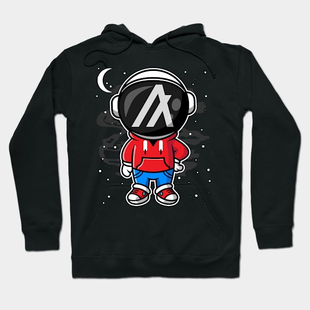 Hiphop Astronaut Algorand ALGO Coin To The Moon Crypto Token Cryptocurrency Wallet Birthday Gift For Men Women Hoodie by Thingking About